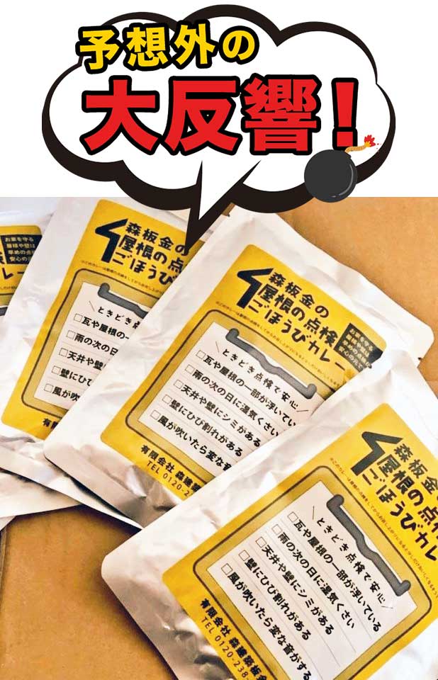 予想外の大反響!森板金　屋根の点検ごほうびカレー