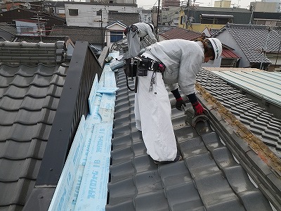 住吉区　Ｍ様邸　屋根葺き替え工事