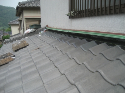 平群町　Ｔ様邸　窓際ノシ積み替え工事