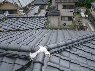 大淀町　Ｏ様　瓦→平板瓦葺き替え工事