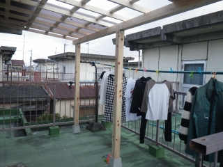 大和高田市　Ｓ様邸　ベランダ・ポリカ・トユ工事