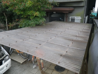 橿原市　Ｙ様邸　ガレージポリカ・塗装工事