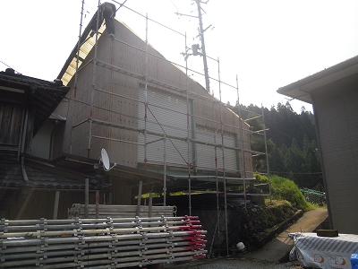 曽爾H様　倉庫屋根工事