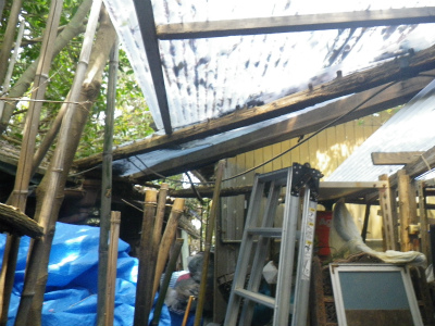 岬町 Ｈ様 テラス屋根貼り換え工事