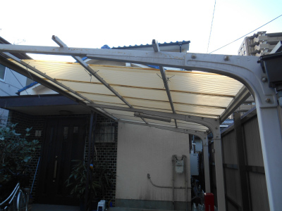城東区 Ｍ様邸 テラス屋根張替え工事
