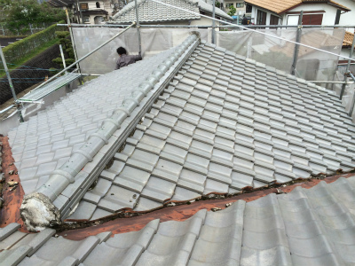 三郷町 Ｋ様物件(Ｙ様邸) 和瓦屋根補修工事