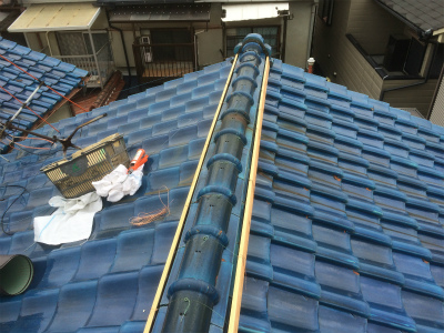 羽曳野市 Ｙ様邸 棟板金包み工事