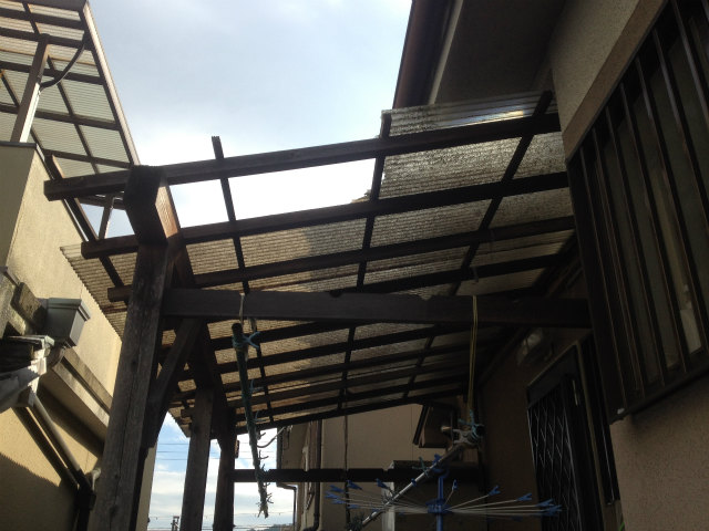高取町　M様邸　ポリカ屋根張替工事