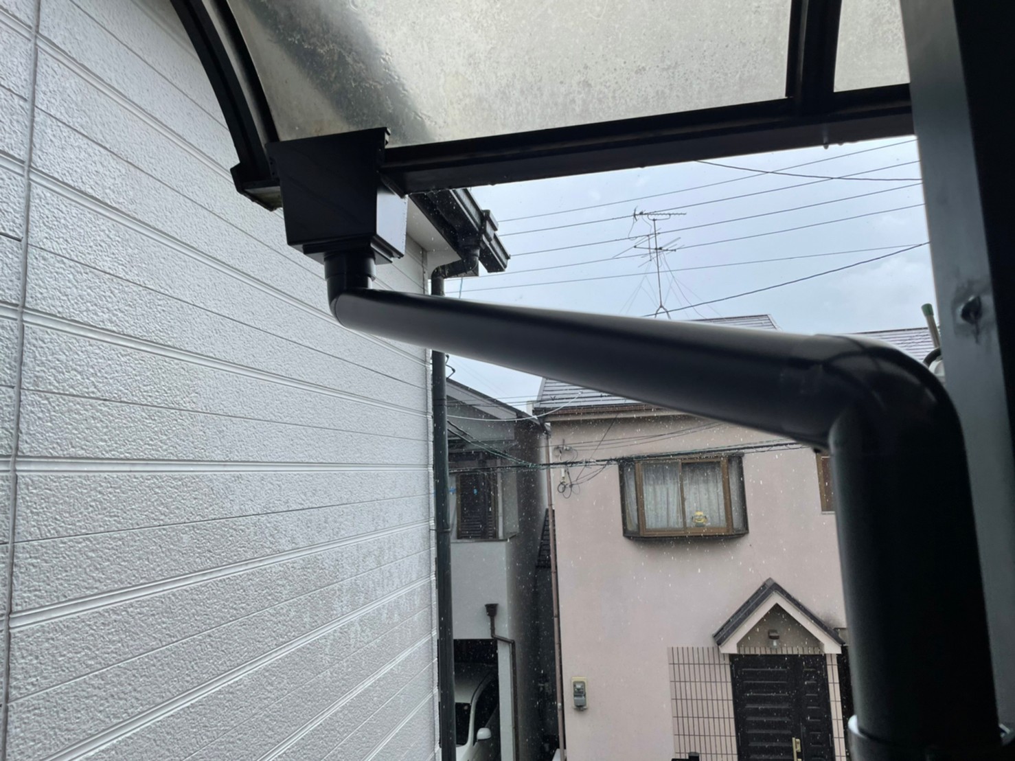 テラス雨とい工事