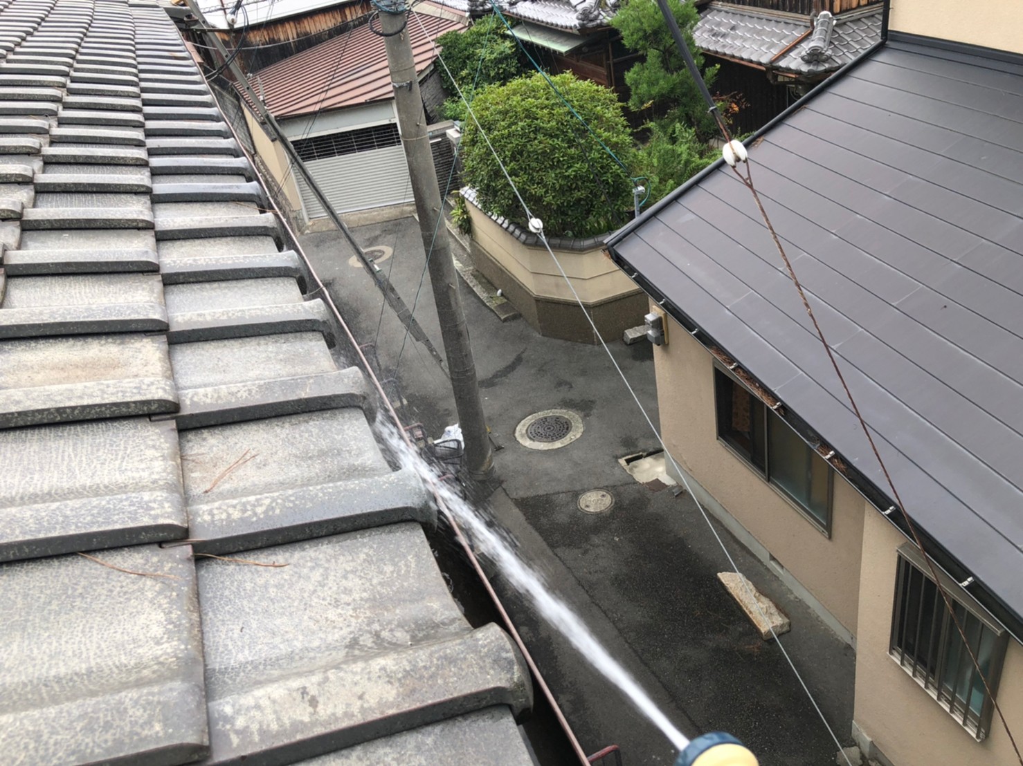 雨とい掃除
