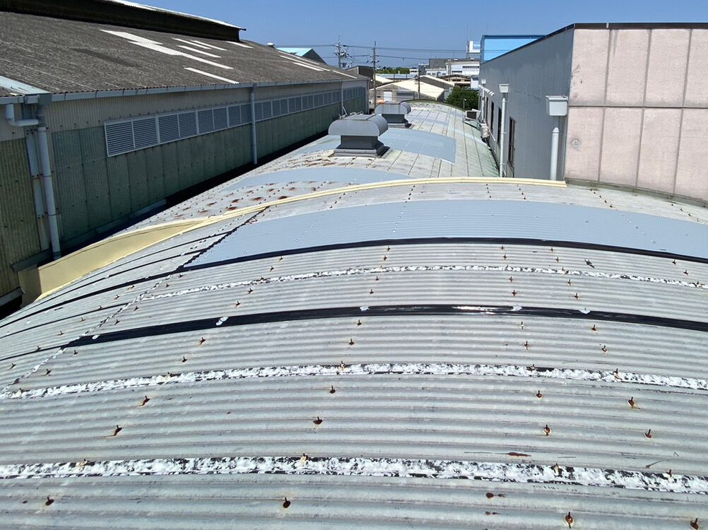 R5.5/1　貝塚市　三和合繊株式会社様　大波鉄板カバー工事