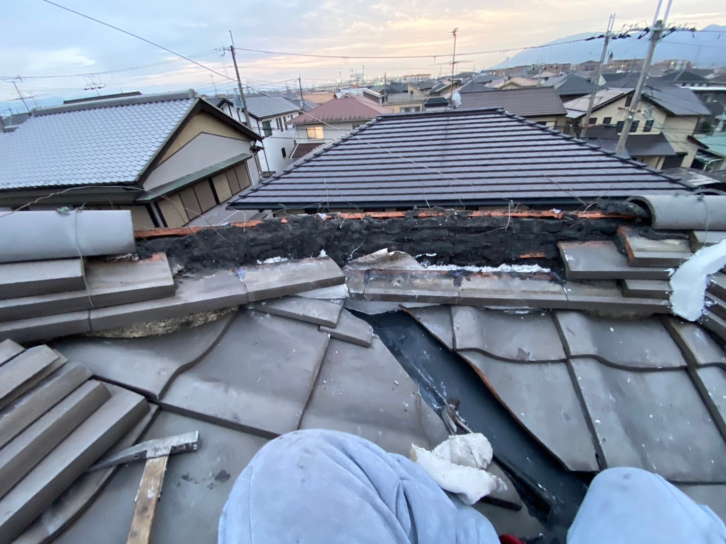 谷入れ替え工事（大屋根）