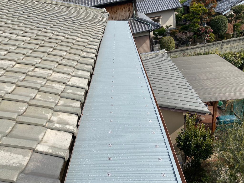 R6.2/8～2/9　大和高田市　N様邸　ベランダ屋根改修工事