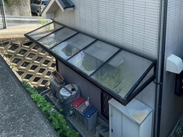 ポリカ屋根脱着