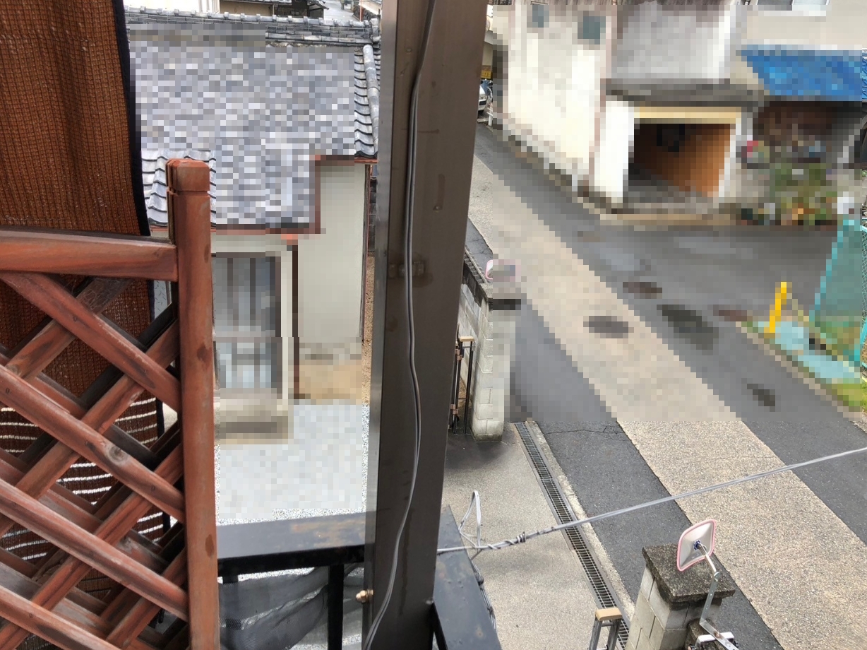 テラス雨とい修理工事