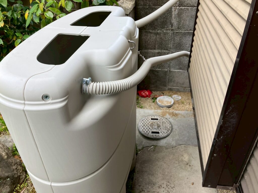R7.4/5～4/12　大和高田市　T様邸　雨水タンク取り付け工事