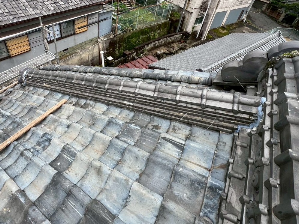 下り棟積み直し工事
