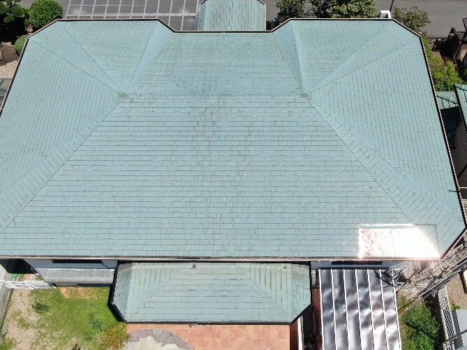 香芝市　K様邸　銅板屋根修理、雨樋交換工事