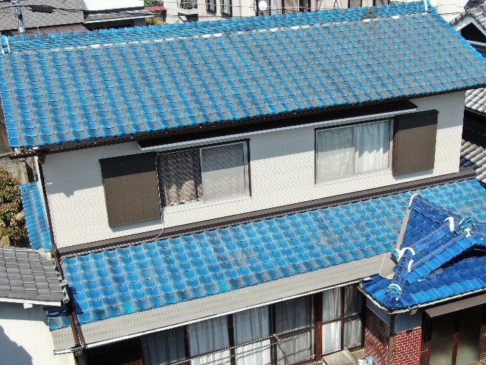 羽曳野市　阪倉様邸　壁金属サイディングカバー工事、棟積み替え工事および外部改修工事