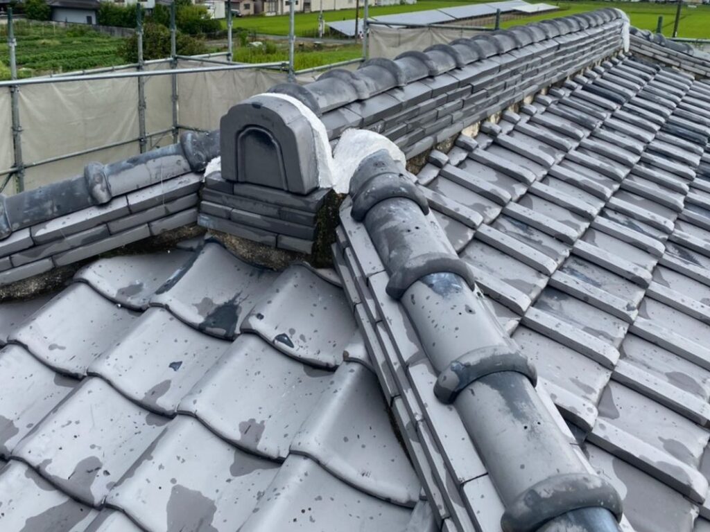 大和高田市　岡本様邸　外壁塗装、広小舞漆喰及び屋根漆喰工事