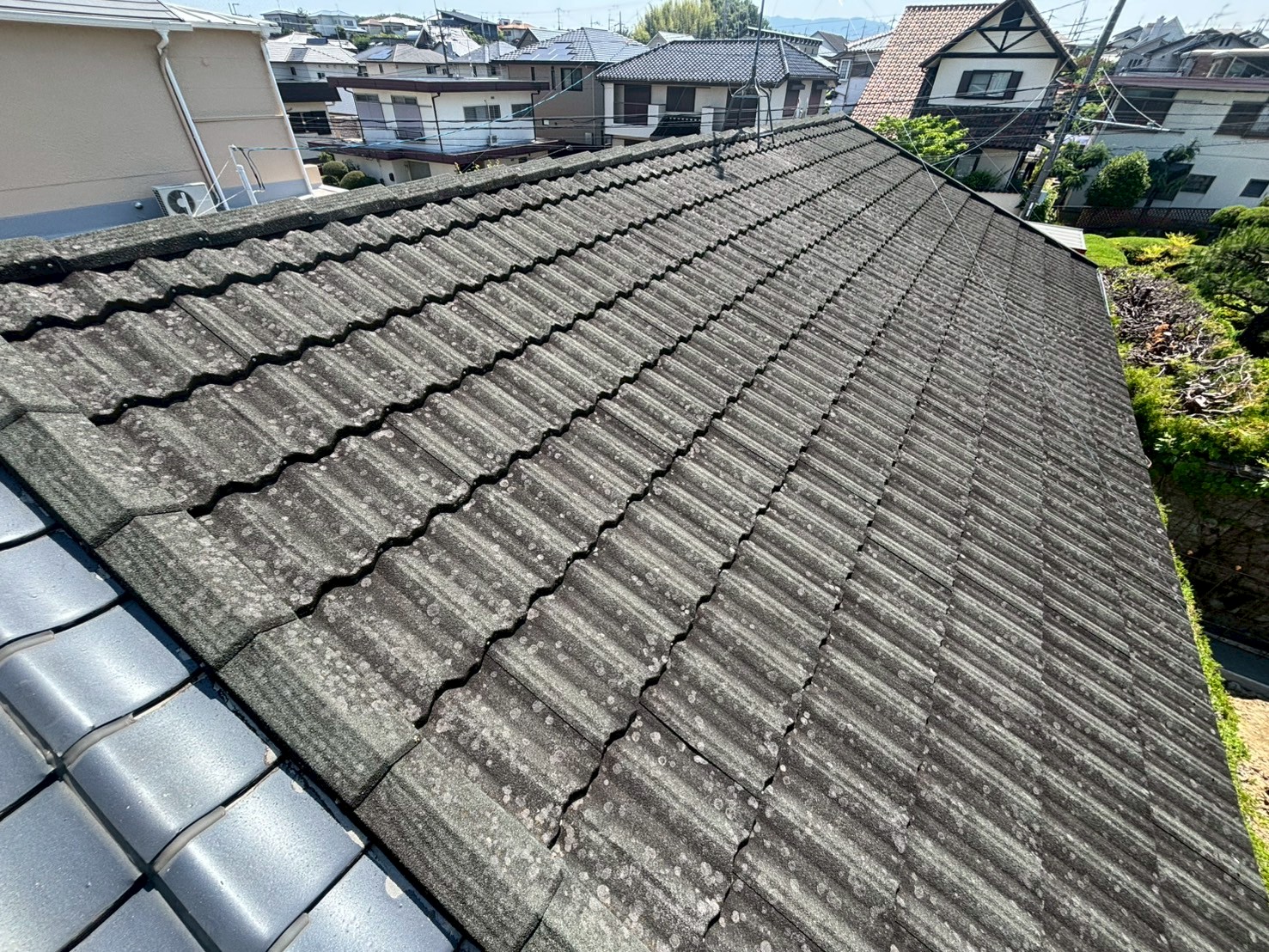 石付金属屋根洗浄工事