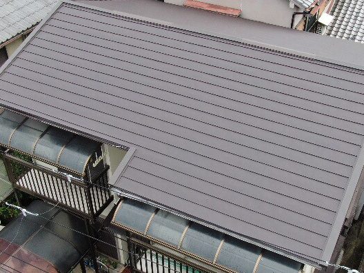 岸和田市　K様邸　MFシルキーカバー工事、樋工事