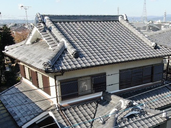 田原本町　M様邸　屋根漆喰、雨とい、雨戸塗装工事