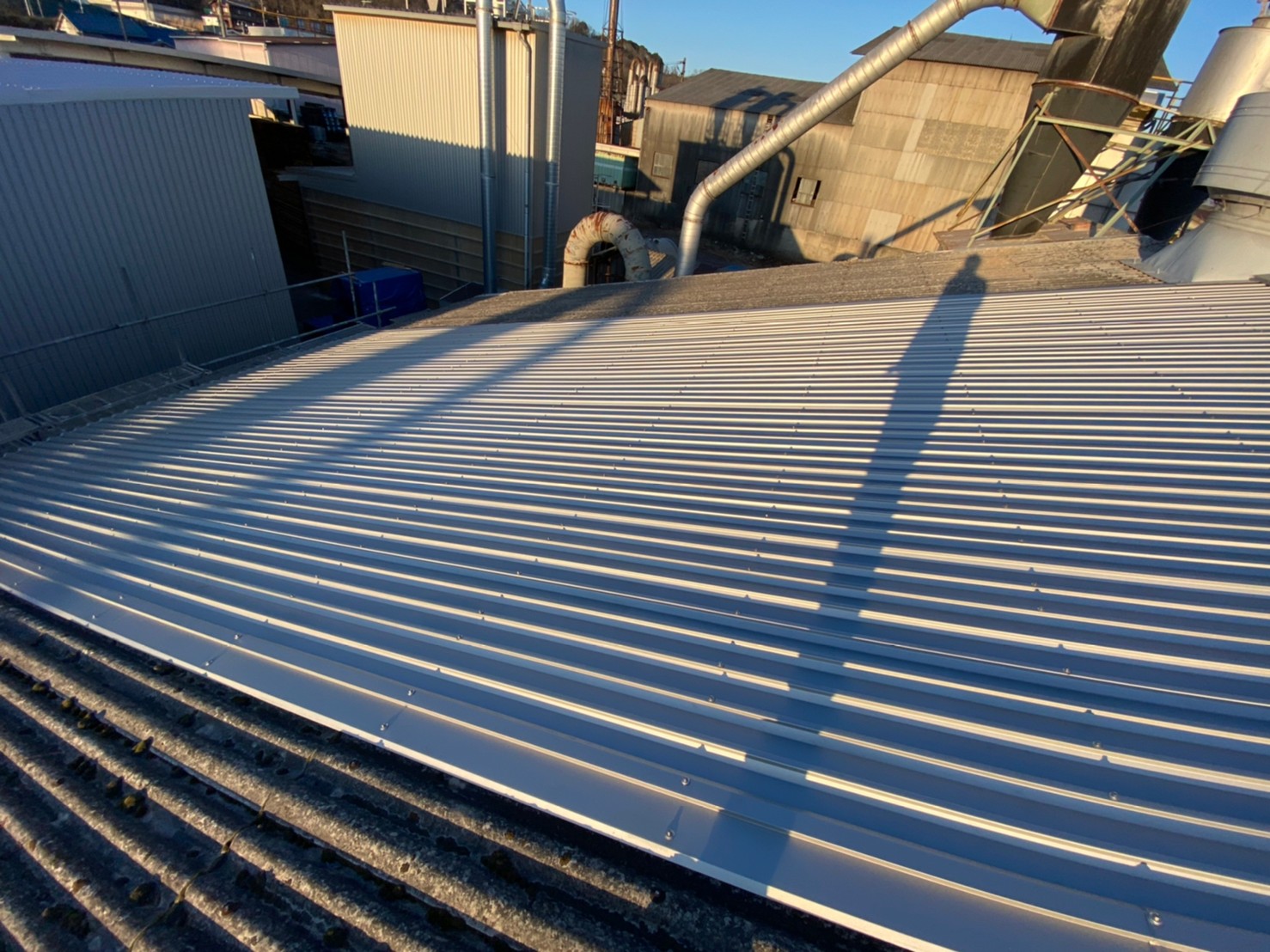 R5.2/24～3/1　大淀町　赤庄産業株式会社様　屋根・雨とい修理工事