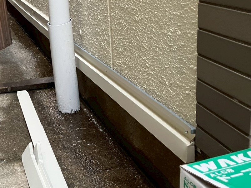 基礎部分土台水切り工事