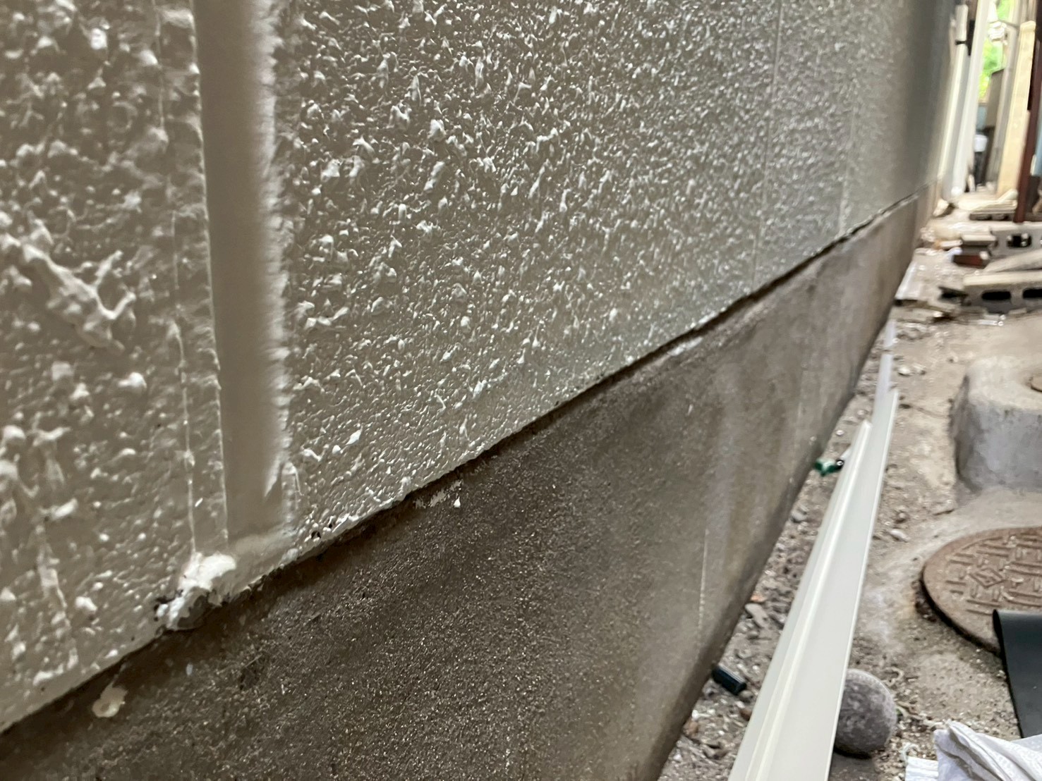 基礎部分土台水切り工事