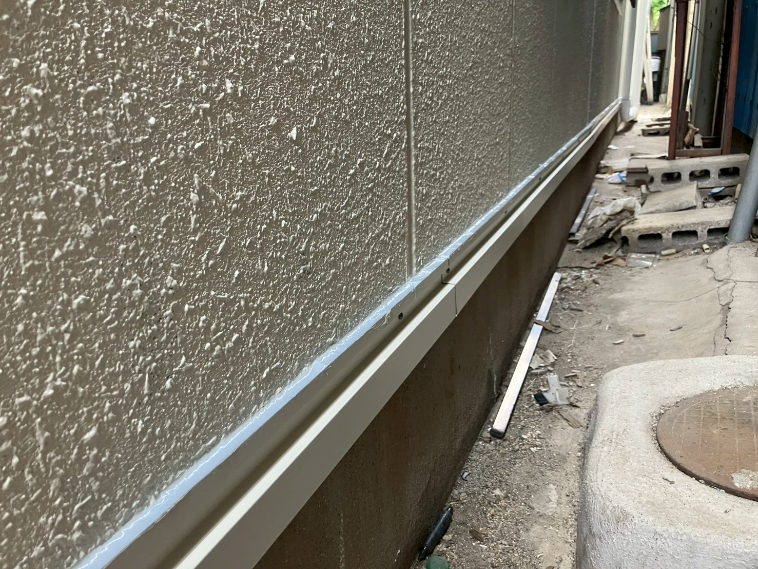 基礎部分土台水切り工事