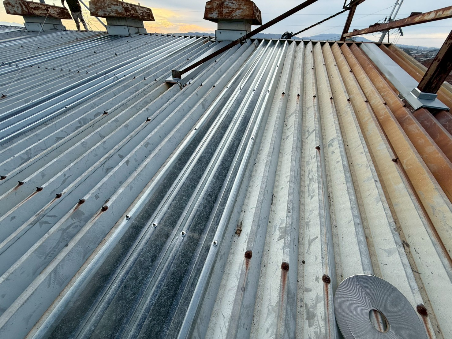 明り取り入れ替え工事