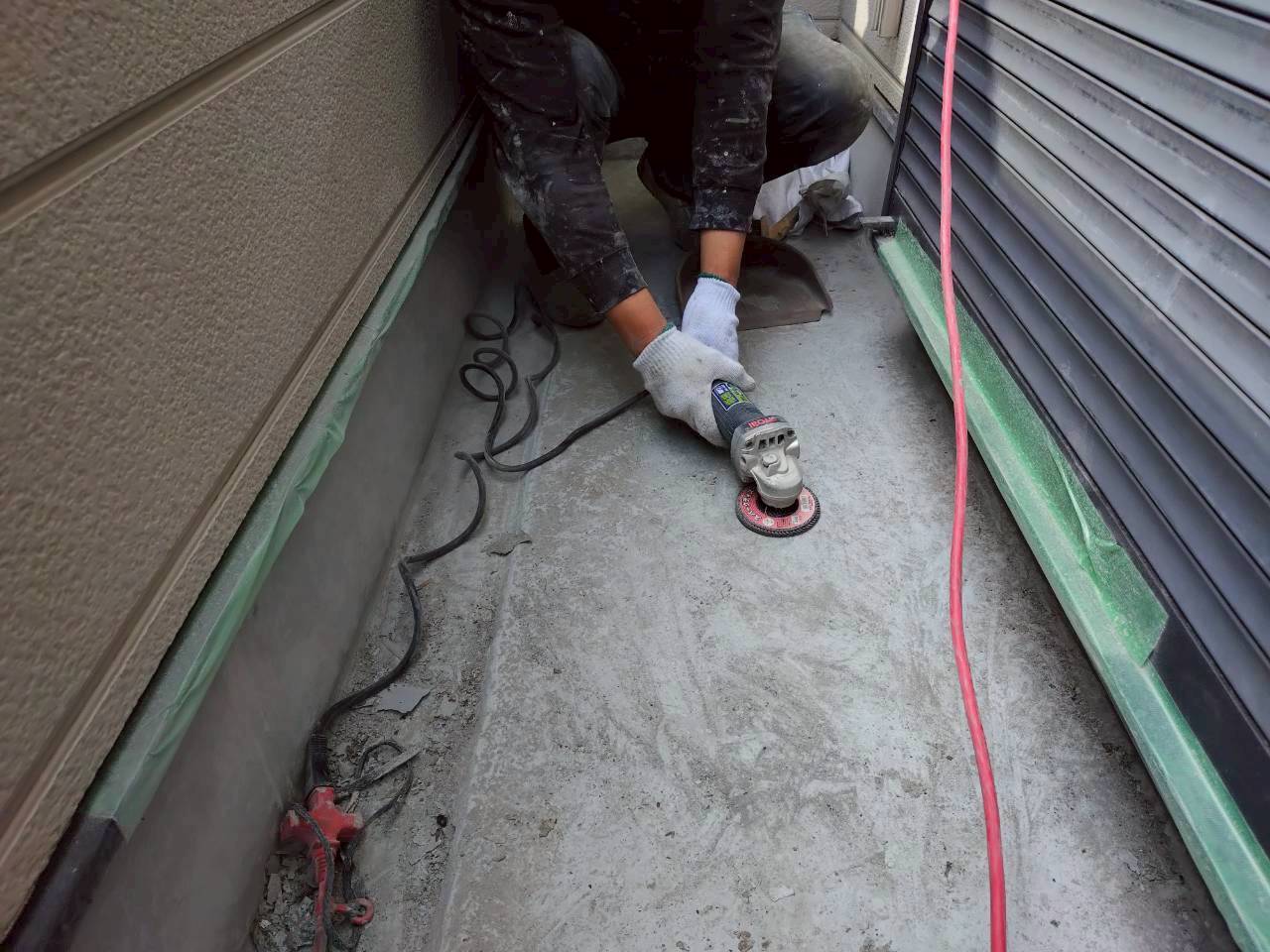 ベランダFRPトップ塗り替え