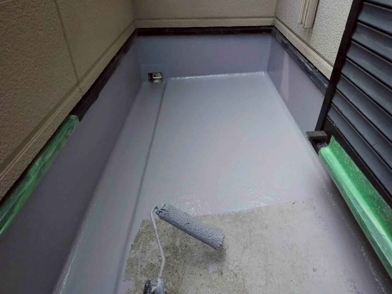 ベランダFRPトップ塗り替え