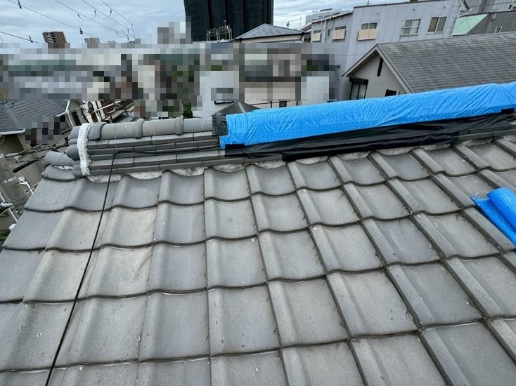 7寸丸強化棟及び地瓦交換工事