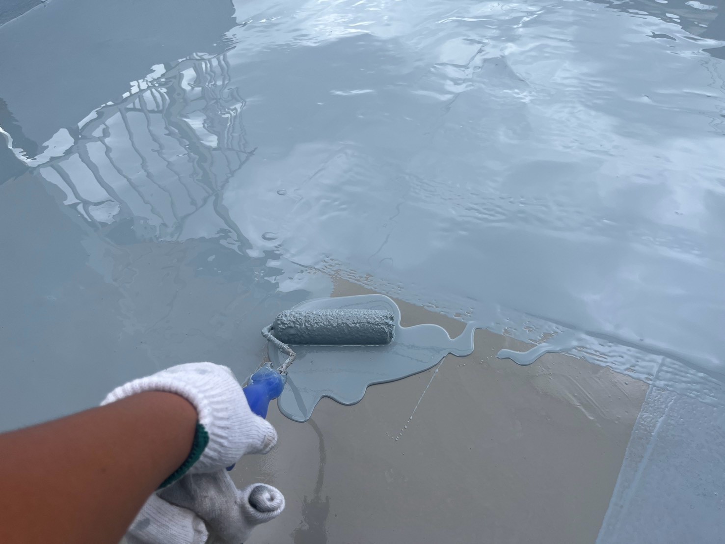 ガレージ上防水改修工事
