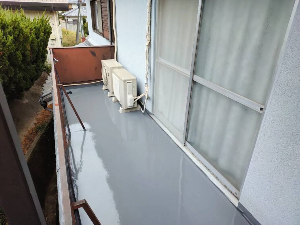 R8.8/25~9/1　天理市　K様邸　雨漏り修理工事：ベランダ防水