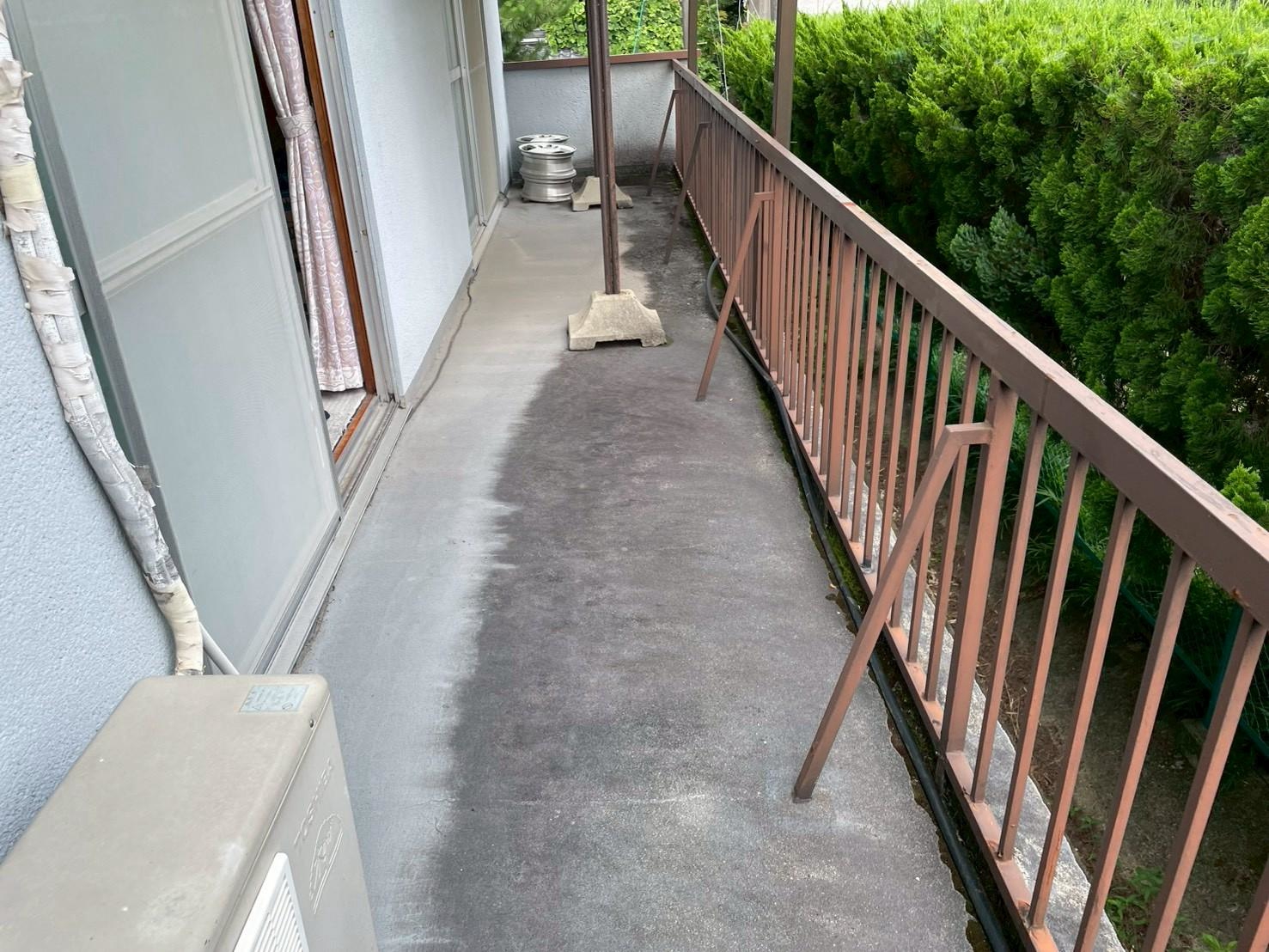R8.8/25~9/1　天理市　K様邸　雨漏り修理工事：ベランダ防水