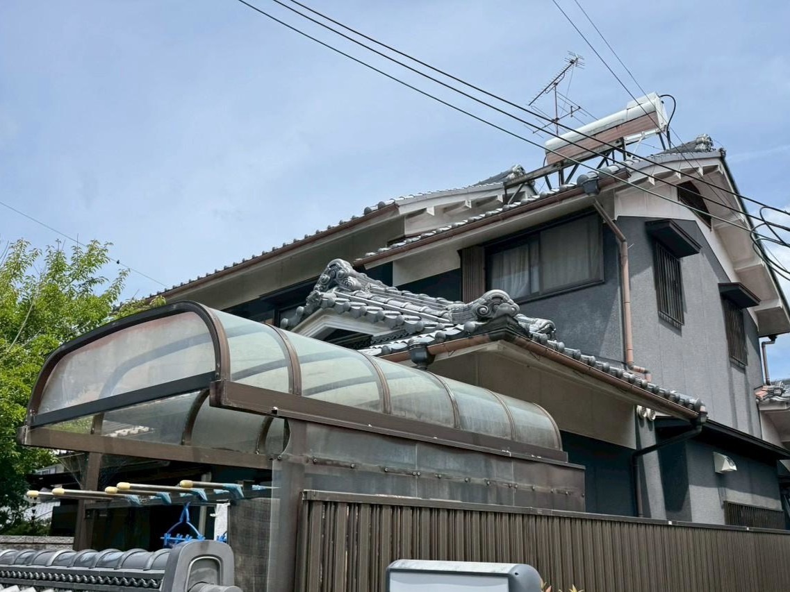 ポリカ屋根部分脱着工事