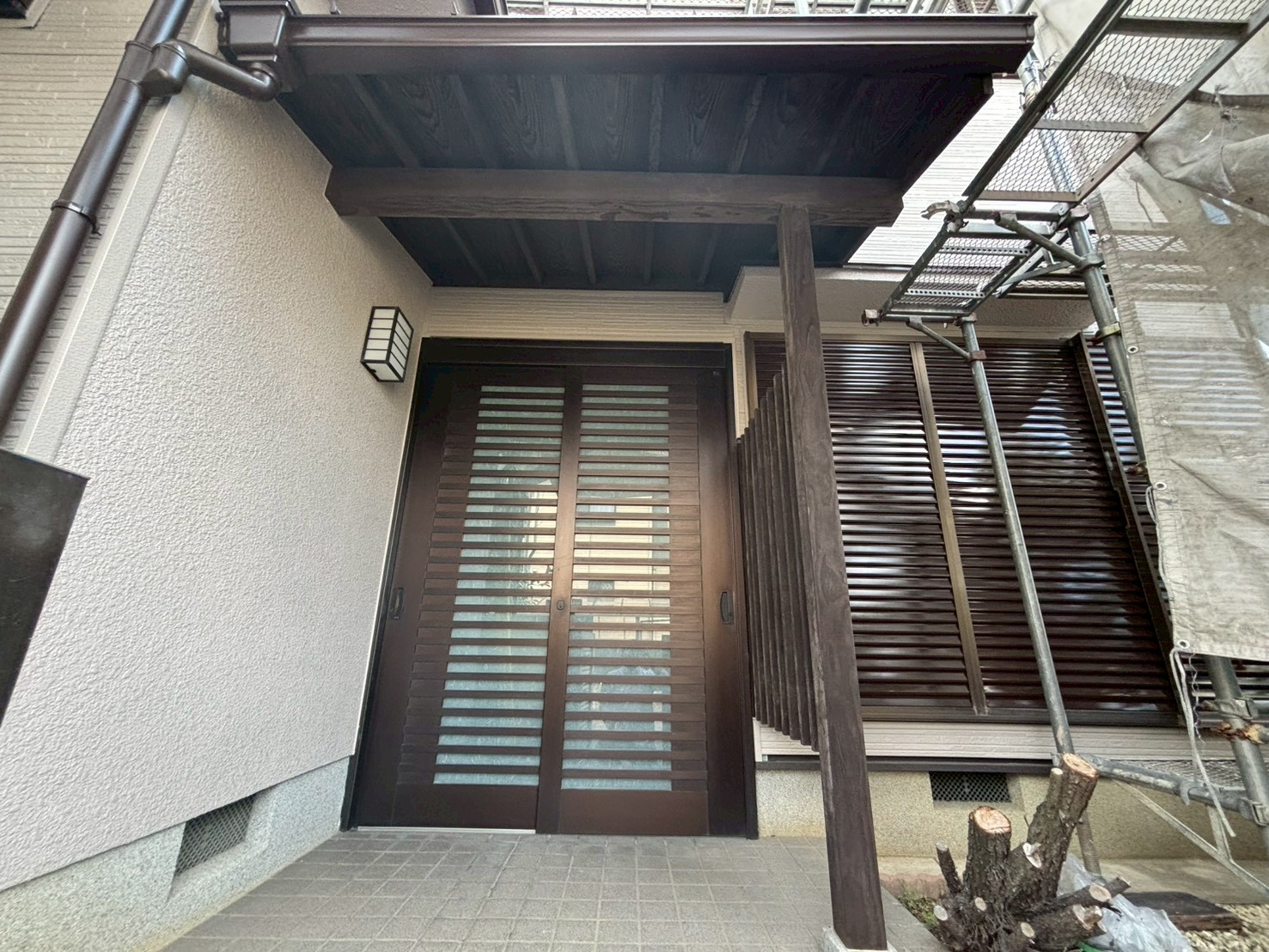 足場解体前確認