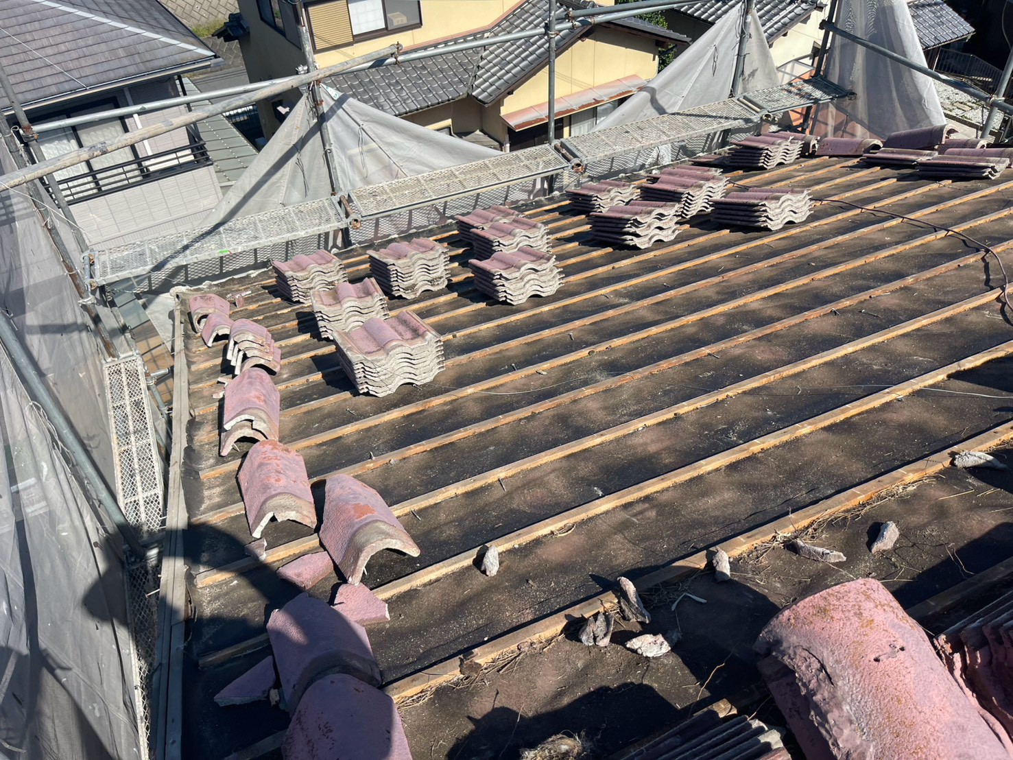 屋根葺き替え工事(大屋根)
