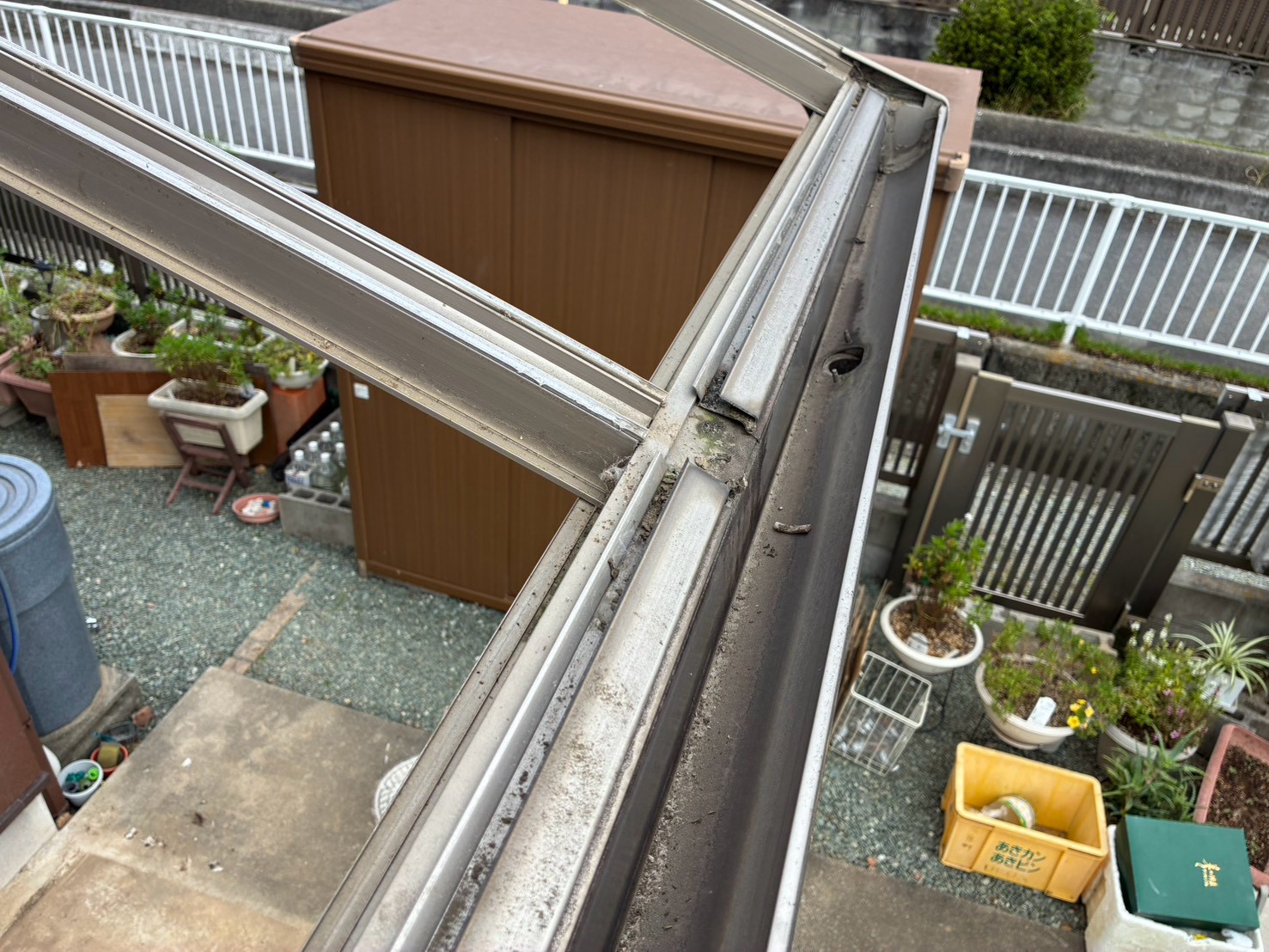 テラス屋根脱着工事