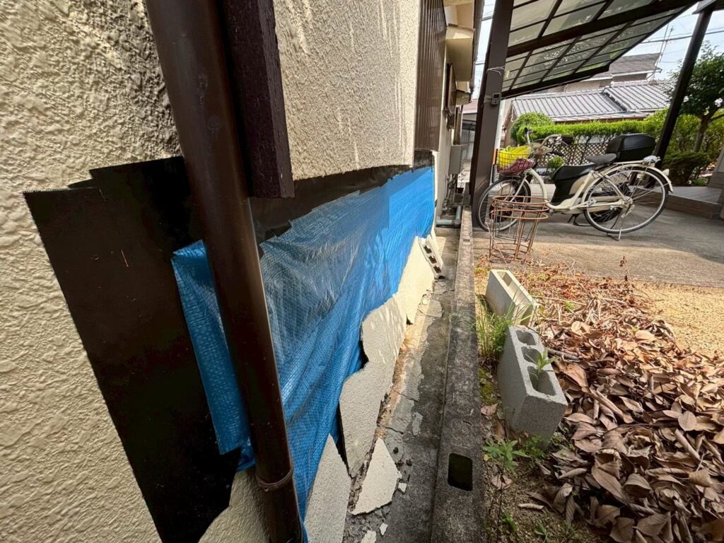 R8.９/30~10/1　大和高田市　F様邸　外壁補修工事