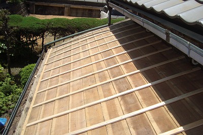 下屋木下地工事