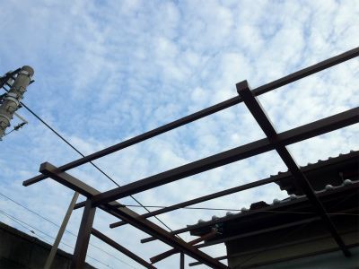 デッキ屋根補修工事