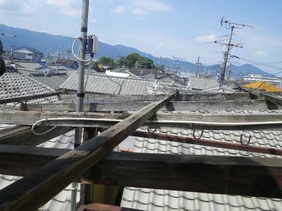 ベランダ屋根補修工事