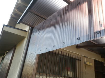 デッキ屋根補修工事