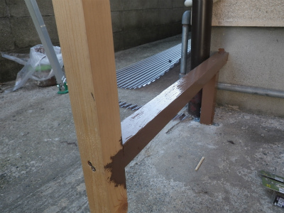 デッキ屋根補修工事