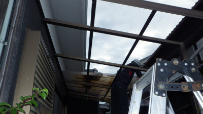 テラス屋根張替工事