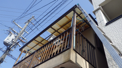 ベランダ屋根補修工事
